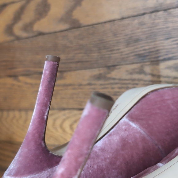 Sam Edelman Pink Velvet Pump Heels - Picture 7 of 12
